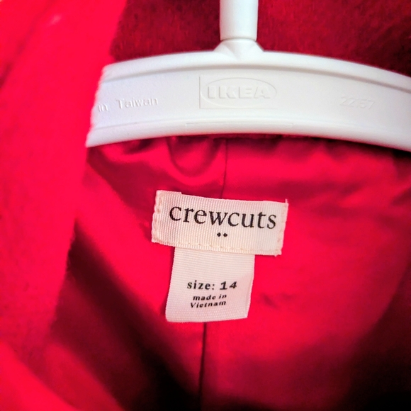Crewcuts Cherry Red Zip-Front Pea Coat Girls 14, Fits Women XS and Small - Picture 6 of 6